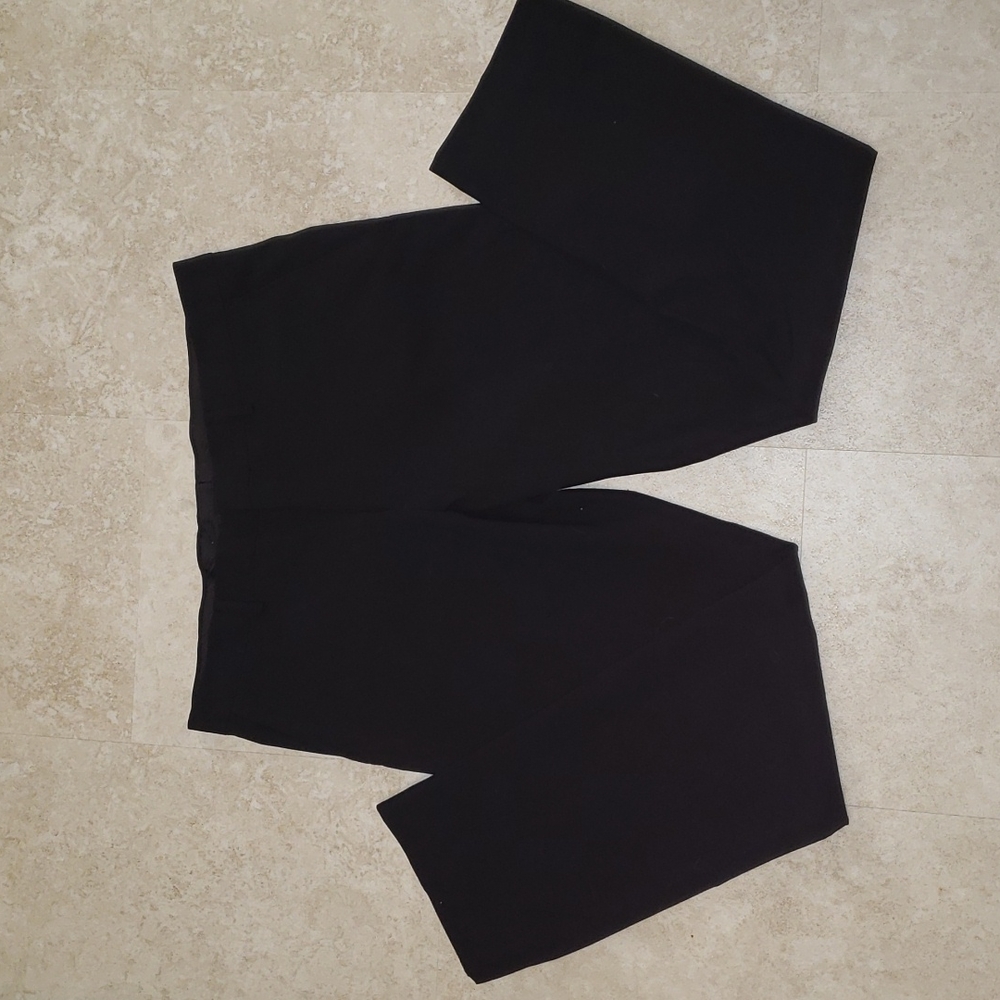 Men's black J. Ferrari flat front dress pants
